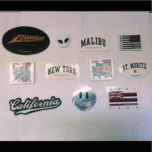 11 BRANDY MELVILLE STICKERS!!